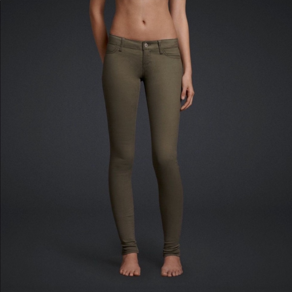 Hollister | olive green super skinny pants